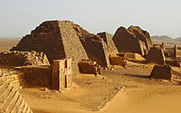 Meroe Pyramids in North Sudan